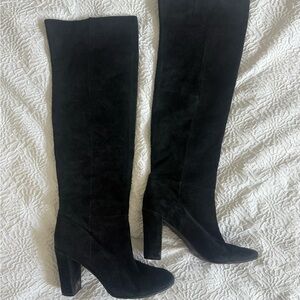 Over The Knee | Nine West Suede Black Boots